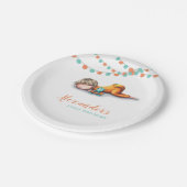 Garland Sleeping Boy Illustration Pappteller (Schrägansicht)