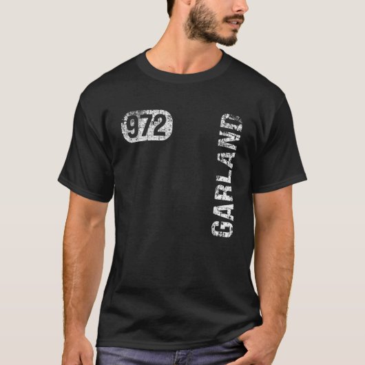 Garland Texas 972 Bereichscode Vintag Retro T-Shirt (Vorderseite)