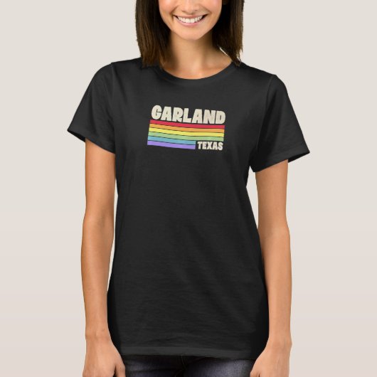 Garland Texas Pride Rainbow Flag Gay Pride Merch Q T-Shirt (Vorderseite)