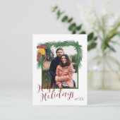 Garland und Bells Weihnachtskarte Feiertagskarte (Stehend Vorderseite)