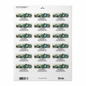 Garland von Yuletide Joy Rücksendeadressen-Aufkleb Adressaufkleber (Vorne)