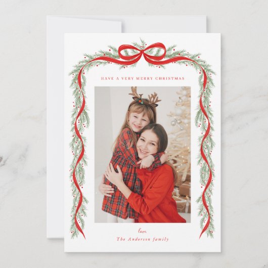 Garland with a bow karte (Vorderseite)