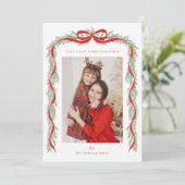 Garland with a bow karte (Stehend Vorderseite)