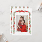 Garland with a bow karte (Vorderseite/Rückseite Beispiel)