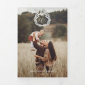 Garland Wreath Monogram Foto Gallery Dreifach Gefaltete Urlaubskarte (Cover)