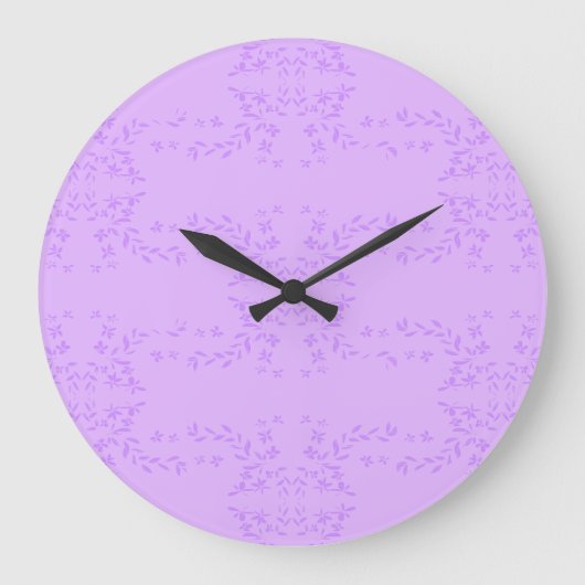 Garlands Lilac Große Wanduhr (Vorderseite)