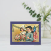 Garlands Vintag Americana Postkarte (Stehend Vorderseite)