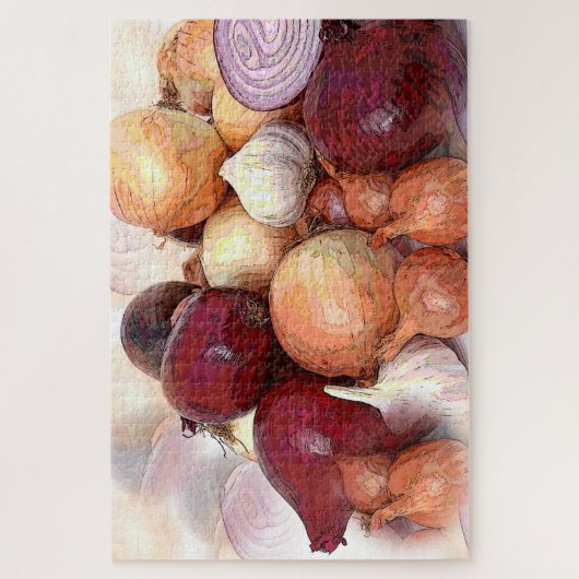 Garlic and Onions Classic Kitchen Art Puzzle (Vertikal)