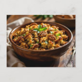 Garlic and Walnut Stuffing Recipe Card Postkarte (Vorderseite)