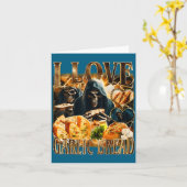 Garlic Bread Food Lover Funny Skeleton Meme Humor Karte (Gelbe Blume)