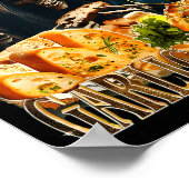 Garlic Bread Food Lover Funny Skeleton Meme Humor  Poster (Ecke)