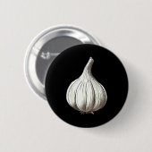 Garlic Lazy Easy Funny Matching Halloween Costume Button (Vorne & Hinten)