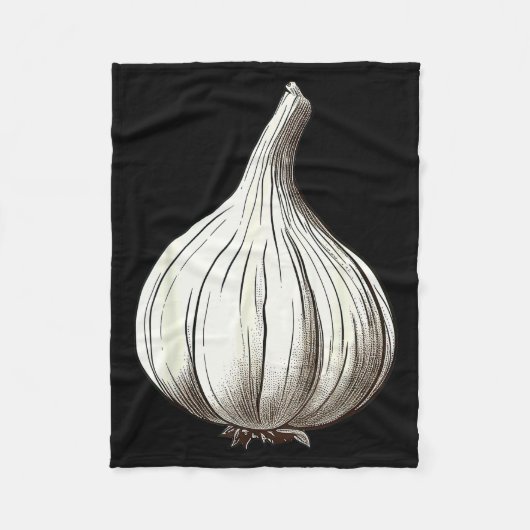 Garlic Lazy Easy Funny Matching Halloween Costume Fleecedecke (Vorderseite)