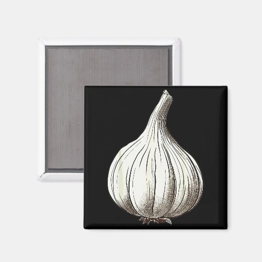 Garlic Lazy Easy Funny Matching Halloween Costume  Magnet (Vorderseite/Rückseite)