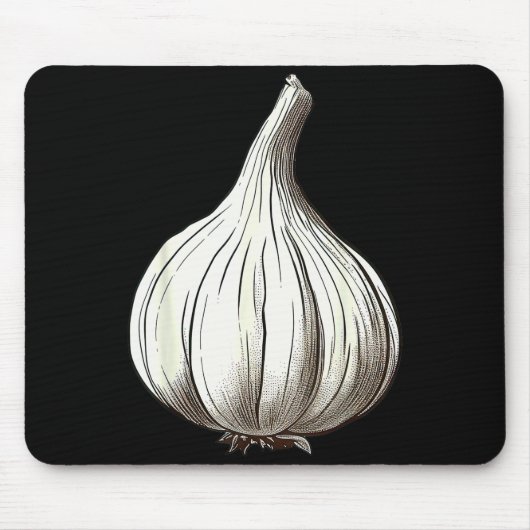 Garlic Lazy Easy Funny Matching Halloween Costume Mousepad (Vorne)