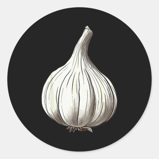 Garlic Lazy Easy Funny Matching Halloween Costume Runder Aufkleber (Vorderseite)