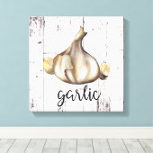 GARLIC SPICE Weißwald Rustikales Bauernhaus Küche Leinwanddruck (Insitu (Holzboden))