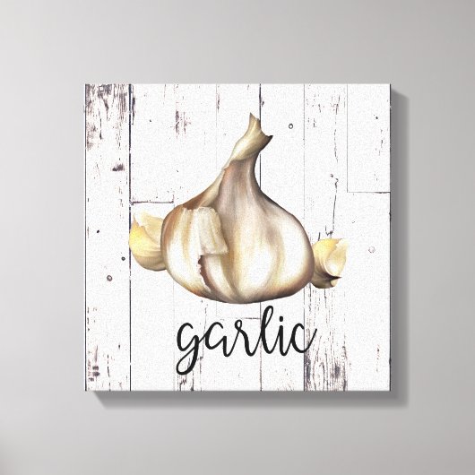 GARLIC SPICE Weißwald Rustikales Bauernhaus Küche Leinwanddruck (Vorderseite)