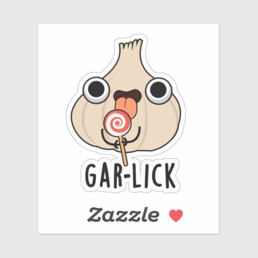 Garlick Funny Garlic Herb Pub Aufkleber (Blatt)