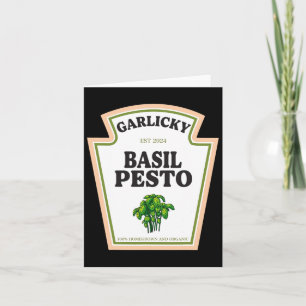Garlicky Basil Pesto Konditionierung Kostüm Party Karte