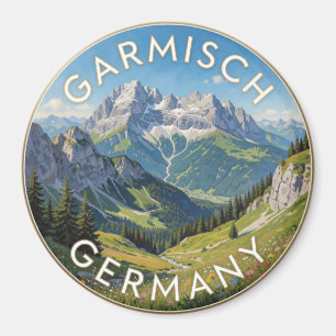 Garmisch Deutschland Zugspitze Alpenszene Magnet