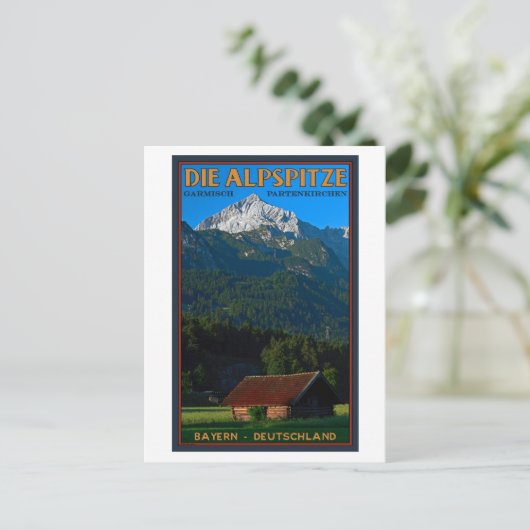 Garmisch - Die Alpspitze Postkarte (Stehend Vorderseite)