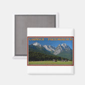 Garmisch - Die Zugspitze und die Alpspitze Magnet (Vorderseite/Rückseite)