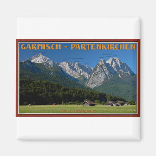 Garmisch - Die Zugspitze und die Alpspitze Magnet