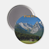 Garmisch - Die Zugspitze und die Alpspitze Magnet (Vorderseite/Rückseite)