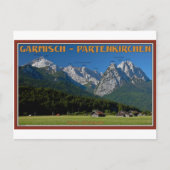 Garmisch - Die Zugspitze und die Alpspitze Postkarte (Vorderseite)