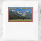 Garmisch - Die Zugspitze und die Alpspitze Rechteckiger Aufkleber (Tasche)
