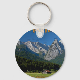 Garmisch - Die Zugspitze und die Alpspitze Schlüsselanhänger