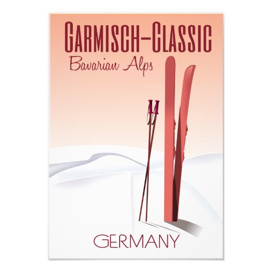 Garmisch-klassisch, bayerisches Alpenposter Fotodruck (Vorne)