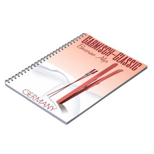 Garmisch-klassisch, bayerisches Alpenposter Notizblock