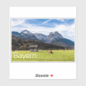 Garmisch Partenkirchen Alpen Bayern Deutschland Aufkleber (Blatt)