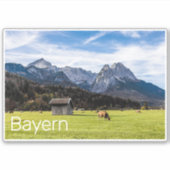 Garmisch Partenkirchen Alpen Bayern Deutschland Aufkleber (Vorderseite)