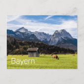 Garmisch Partenkirchen Alpen Bayern Deutschland Feiertagspostkarte (Vorderseite)
