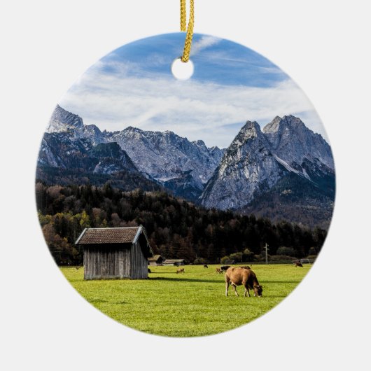 Garmisch Partenkirchen Alpen Bayern Deutschland Keramik Ornament (Vorne)
