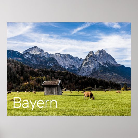 Garmisch Partenkirchen Alpen Bayern Deutschland Poster (Vorne)