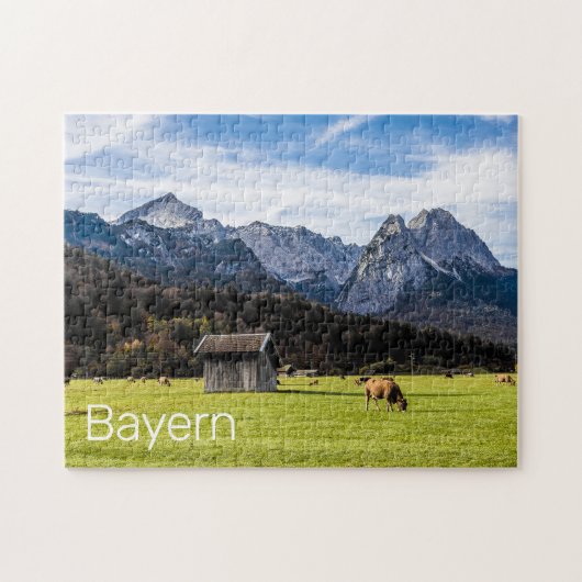 Garmisch Partenkirchen Alpen Bayern Deutschland Puzzle (Horizontal)