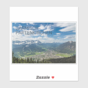 Garmisch-Partenkirchen Bavaria Alps Panorama Gesch Aufkleber