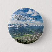 Garmisch-Partenkirchen Bavaria Alps Panorama Gesch Button (Vorderseite)
