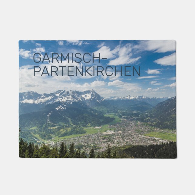 Garmisch-Partenkirchen Bavaria Alps Panorama Gesch Fußmatte (Vorderseite)