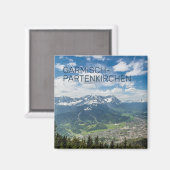 Garmisch-Partenkirchen Bavaria Alps Panorama Gesch Magnet (Vorderseite/Rückseite)