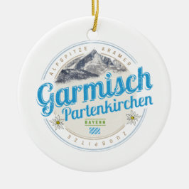 Garmisch Partenkirchen Bayern Vintage Alpen Keramik Ornament
