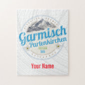 Garmisch Partenkirchen Bayern Vintage Alpen Puzzle (Vertikal)
