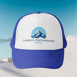 Garmisch-Partenkirchen Deutschland Skigebiet Hut Truckerkappe