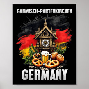 Garmisch-partenkirchen Deutschland Souvenir Travel Poster