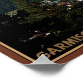 Garmisch - Zugspitze über der Stadt Poster (Ecke)