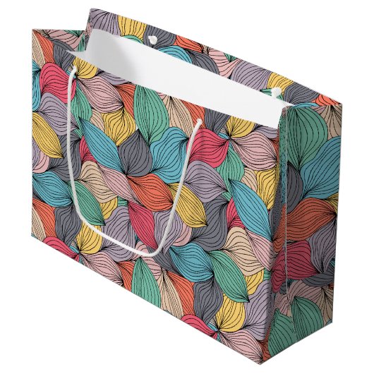 Garn-Doodles Große Geschenktüte (Vorderseite Schrägansicht)